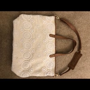 Lace duffel bag